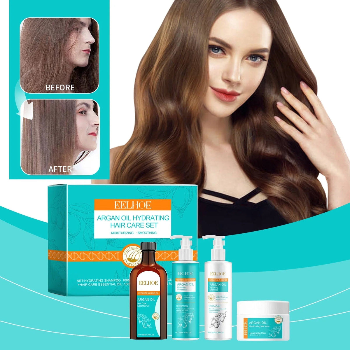 Eelhoe - Argan Oil Hydrating Hair Care Set